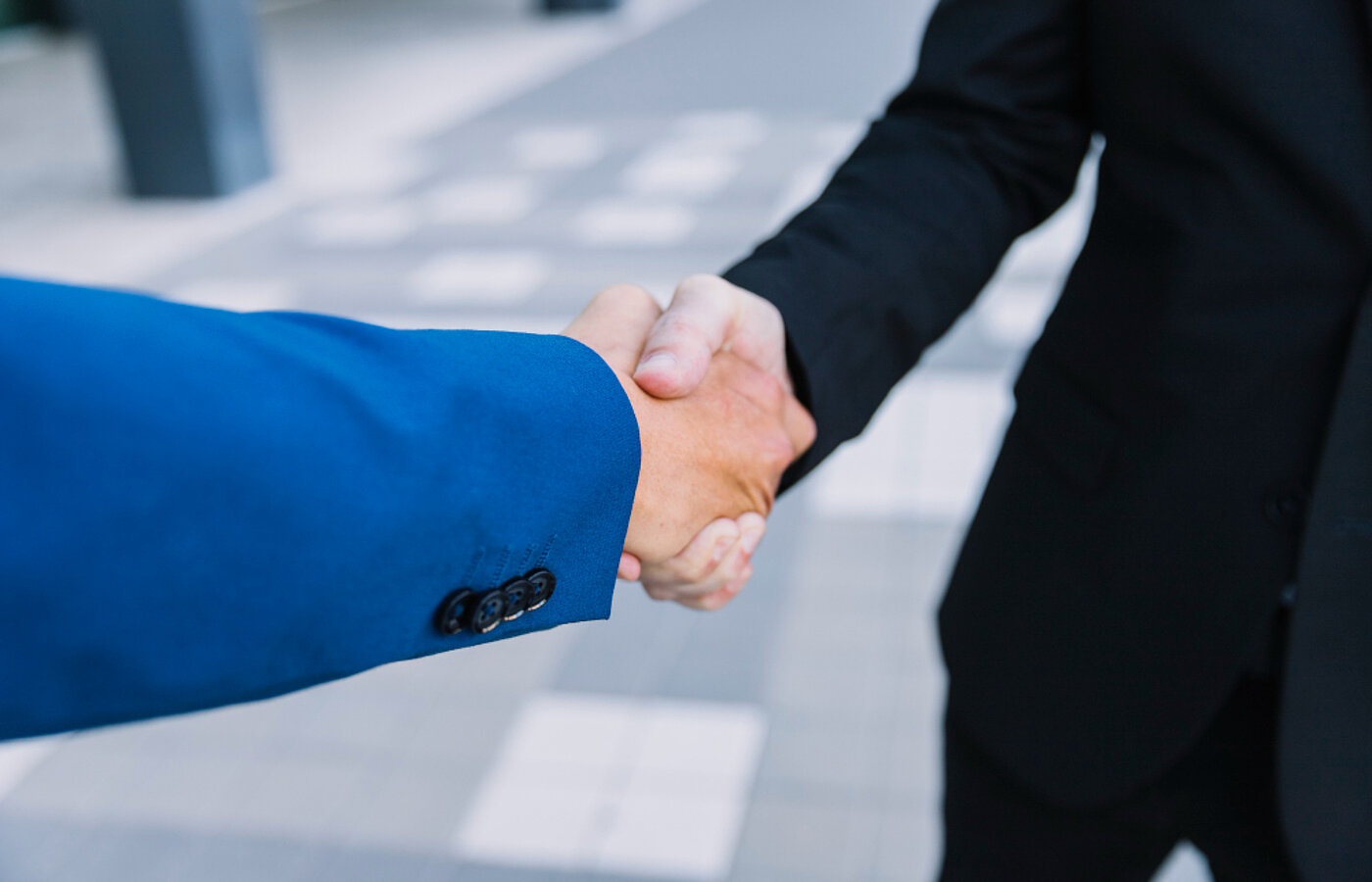 Handshake between two business partners