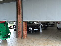 Textil-Flexibler Feuerschutzabschluss TFF-E in einem Autohaus