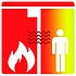 Piktogramm Feuerschutzklasse E: Raumabschluss gegen Feuer und Rauch