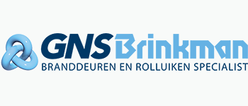 GNS Brinkman logo, specialist for fire doors and roller shutters in the Netherlands